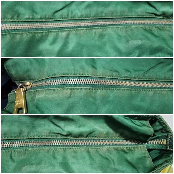 Authentic PRADA Nylon 2way Shopper Tote Bag Green - Picture 14 of 16
